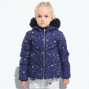 Rokka & Rolla Girls Star Puffer Jacket Size XS 4–5 Heavyweight Winter Coat
